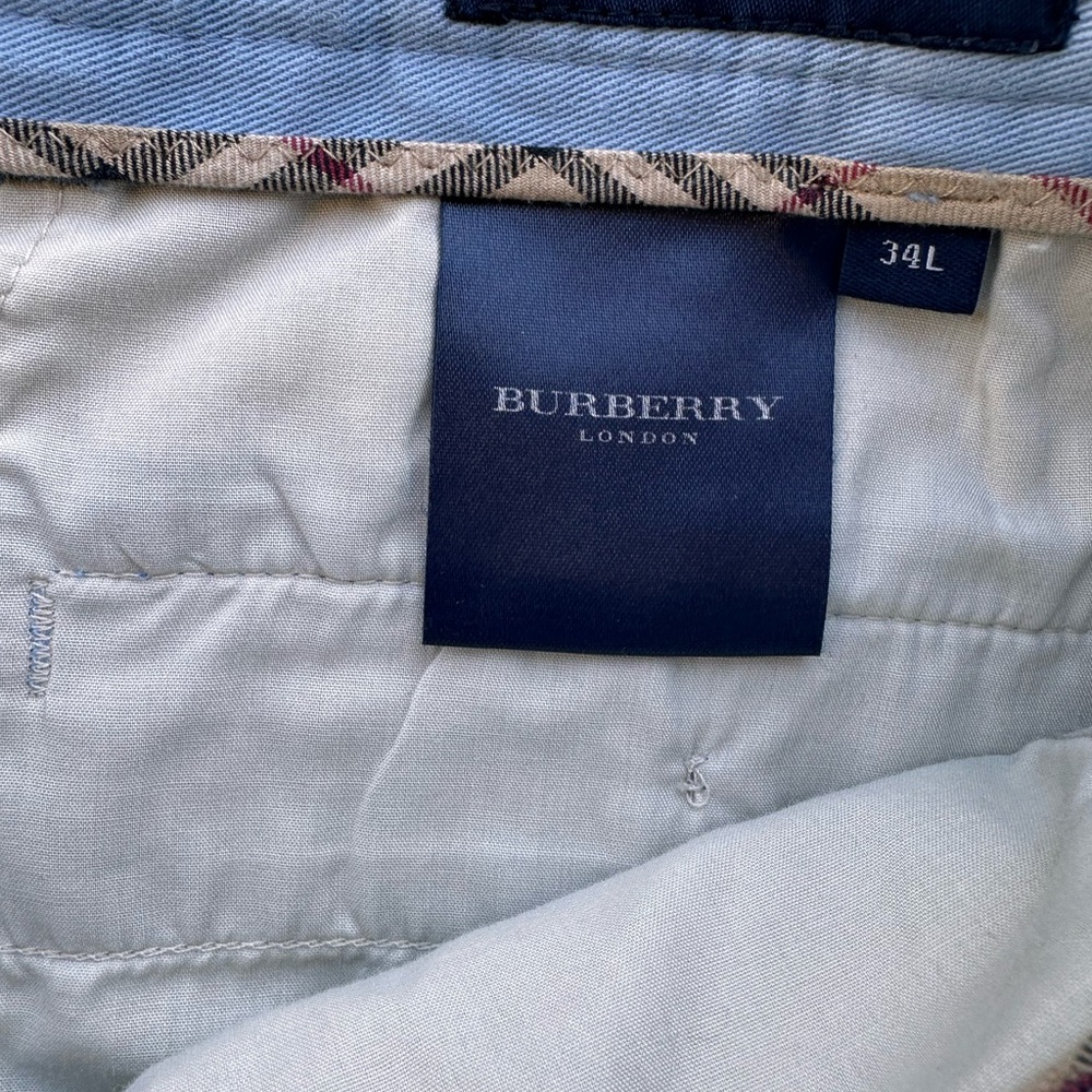 Burberry Chino Pants 32x34 Light Blue Casual - Picture 3 of 7